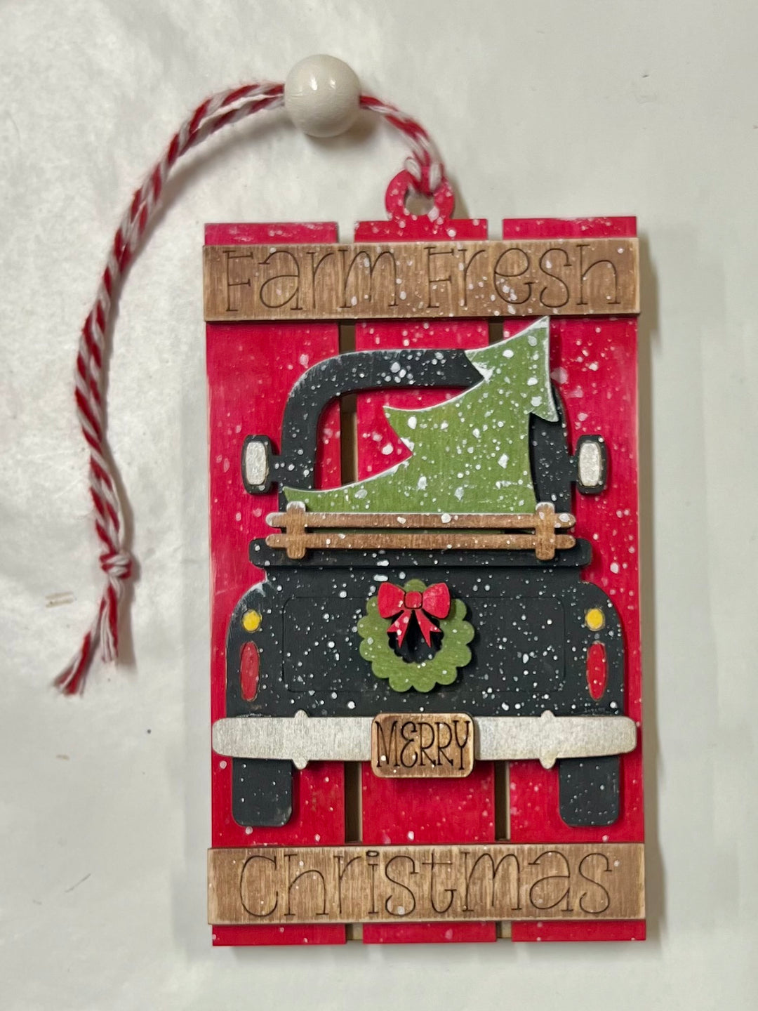 Country Truck ornament gift card holder