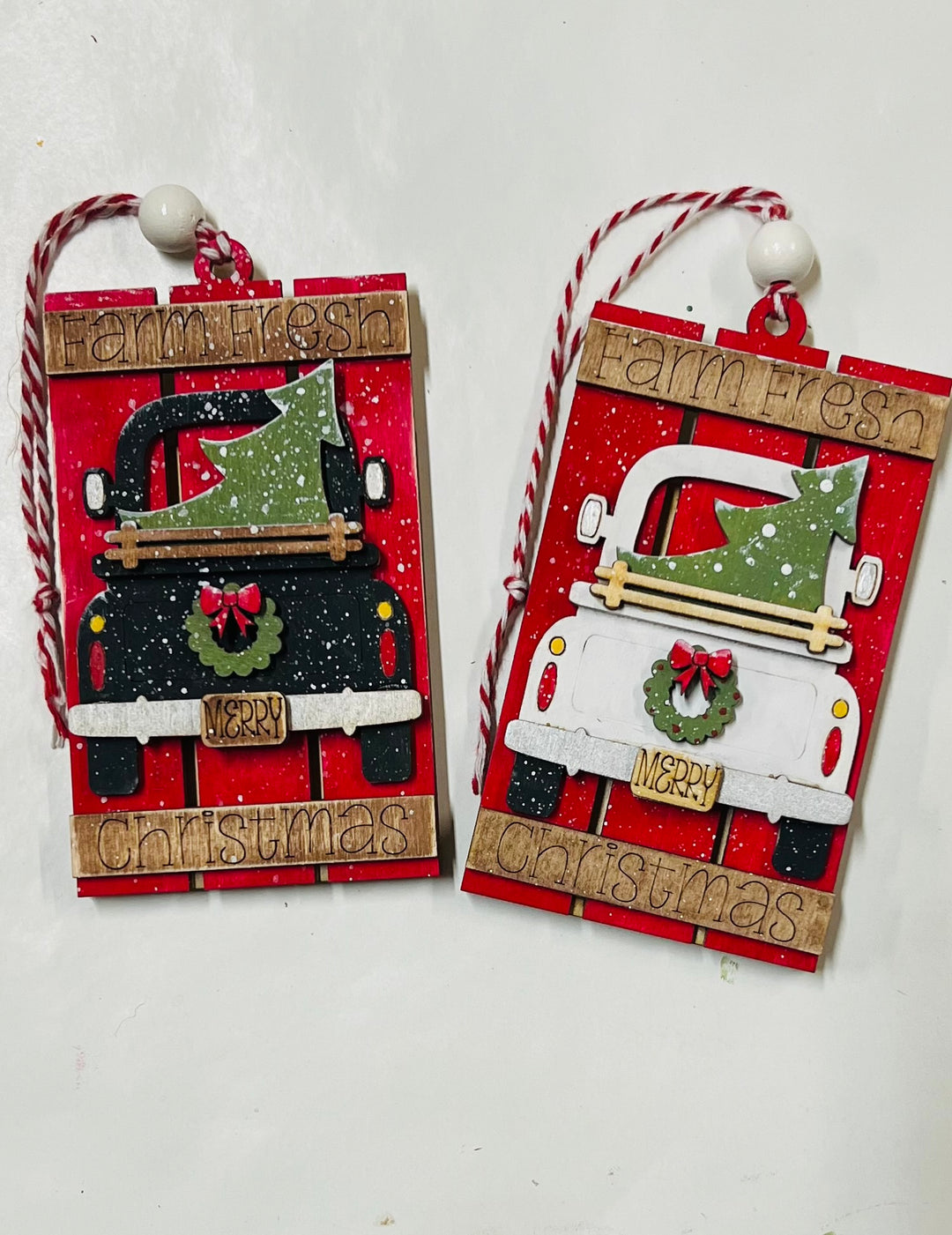 Country Truck ornament gift card holder