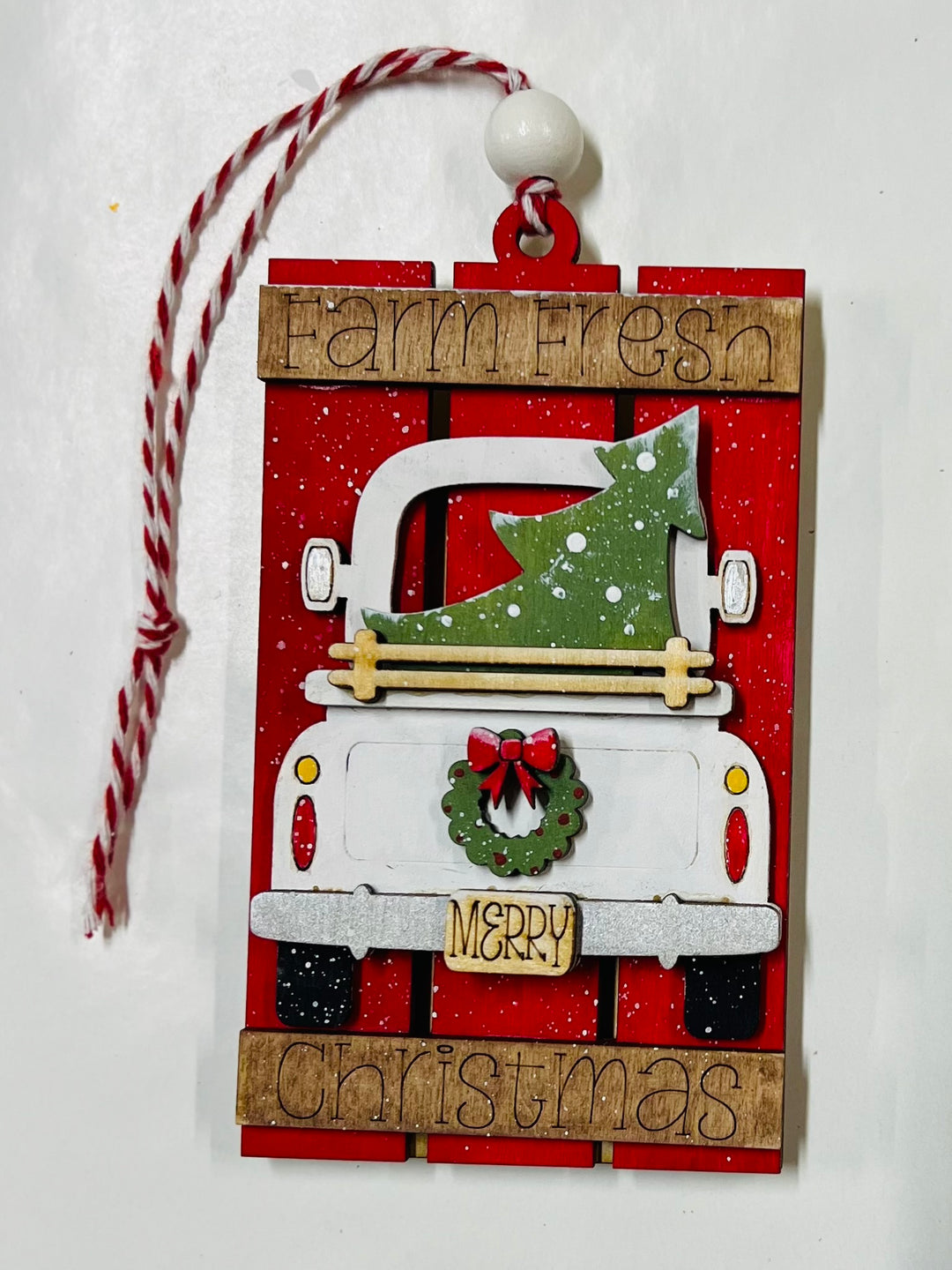 Country Truck ornament gift card holder